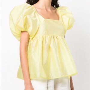 Cecilie Bahnsen yellow shorts and top set